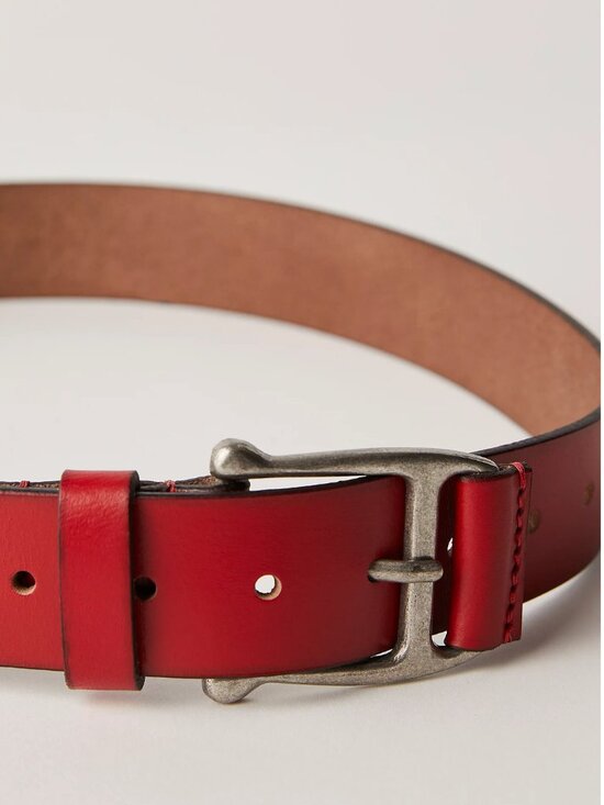 NWT Free People Carraway Leather Belt in Sour Cherry main image 2